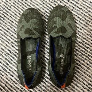 girls rothy’s loafers.  camo.  size 3